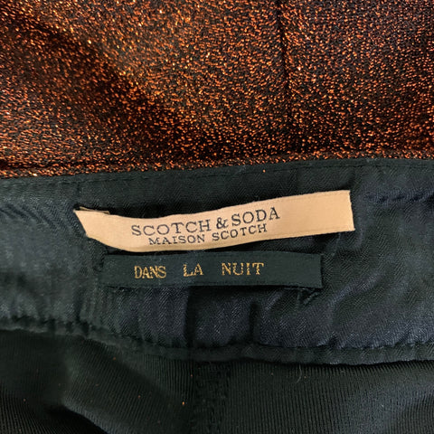 SCOTCH AND SODA Size S Copper Ruffle Tapered Pant