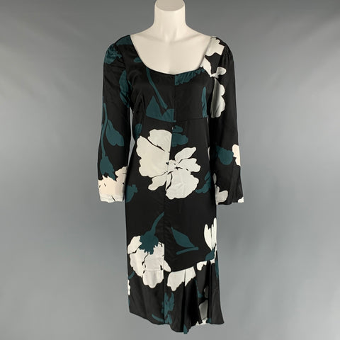 marni green floral dress Marni WOMEN'S DRESS, 40