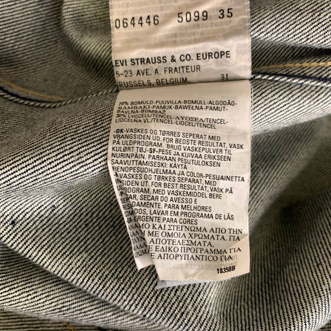 LEVI'S Size M Navy 70100-08-35 Heather Cotton Lyocell Pointed Collar Jacket