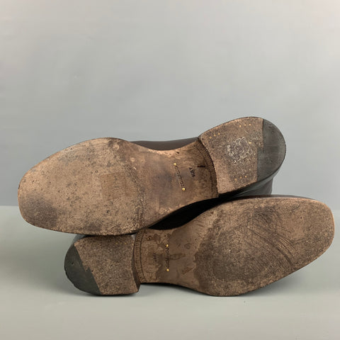 TOM FORD Size 10.5 Brown Leather Pull On Boots