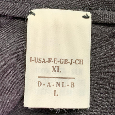 BRUNELLO CUCINELLI Size XL Grey Charcoal Silk Sleeveless Long Evening Gown