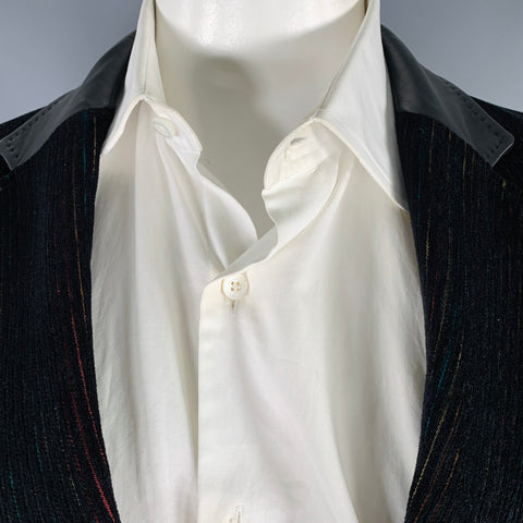 JOHN VARVATOS Taille 42 Veste de sport en velours à rayures multicolores noir