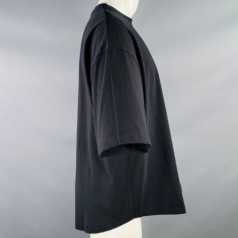 A.4.B Size M Black Cotton Jersey Oversized One Pocket T-shirt