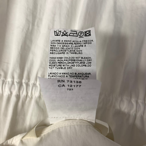MAX MARA Size S White Cotton Shift Ankle Dress