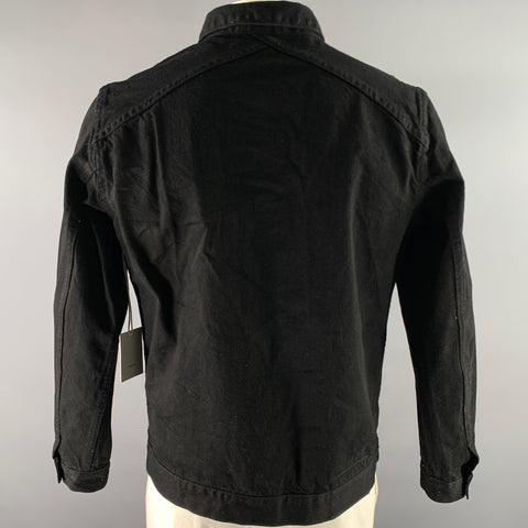3SIXTEEN Size L Black Solid Denim Selvedge Jacket