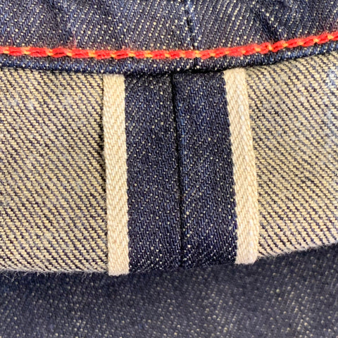RALEIGH DENIM Size 34 Jones Indigo Twill Cotton Blend Straight Selvedge Jeans