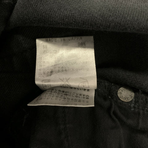 L.G.B Size 32 Black Distressed Cotton Polyurethane Cropped Jeans