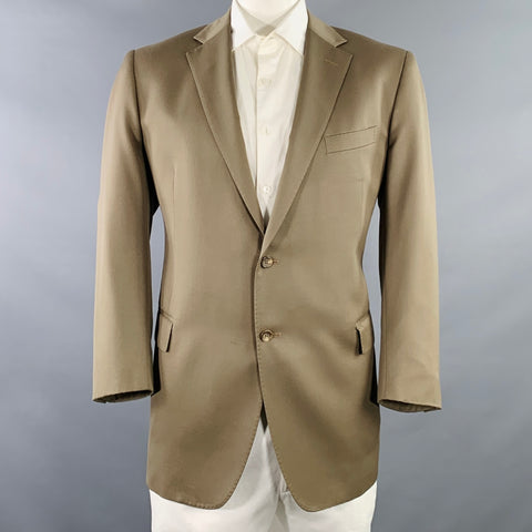 POLO by RALPH LAUREN Size 46 Taupe Virgin Wool Notch Lapel Sport Coat