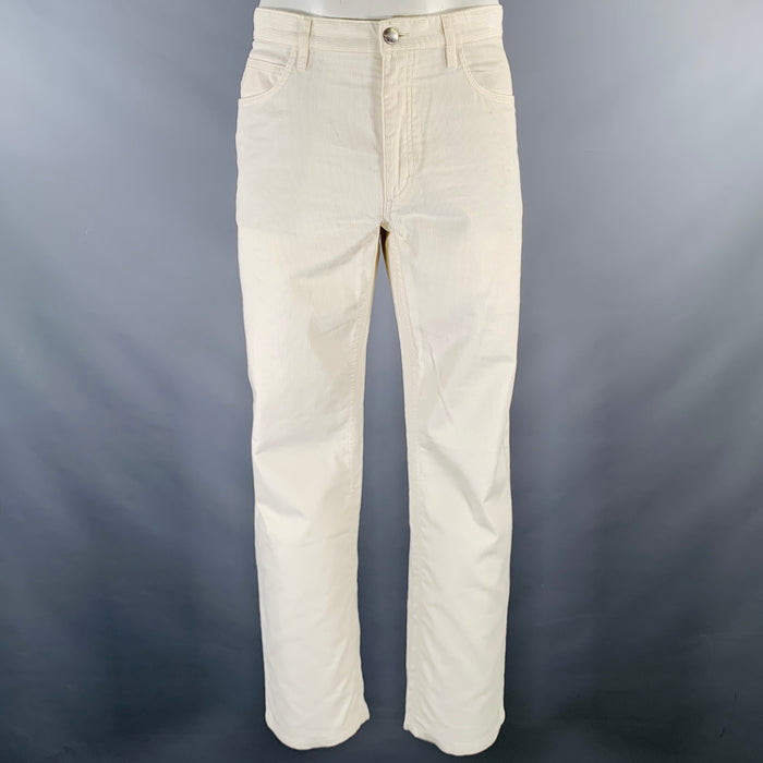 LORO PIANA Size 36 Beige Corduroy Cotton Cashmere Jean Cut Casual Pants