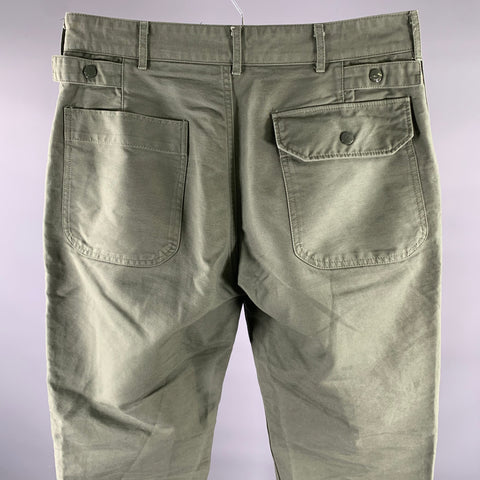 ENGINEERED GARMENTS Size 32 Green Khaki Cotton Military Casual Pants