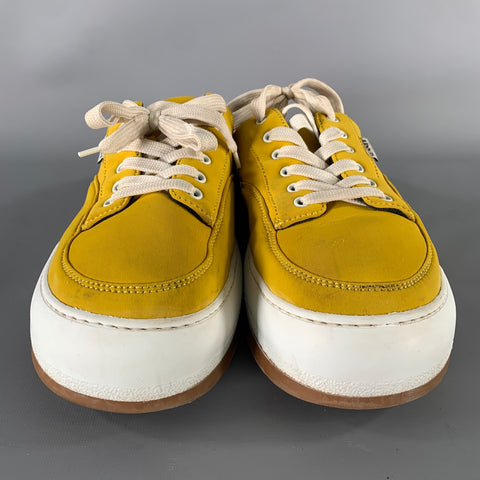 SUNNEI Size 11 Yellow White Slip On Sneakers