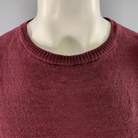 GRP Size L Burgundy Knit Linen T-shirt