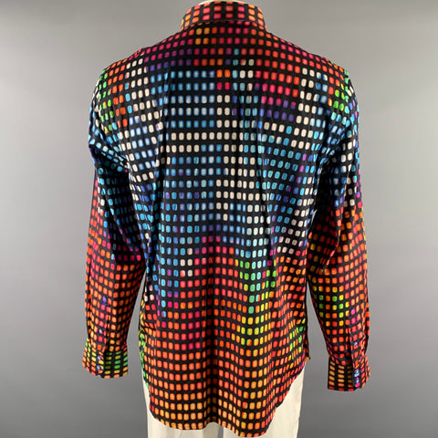 ROBERT GRAHAM Size XXL Black Polka Dot Cotton Long Sleeve Shirt