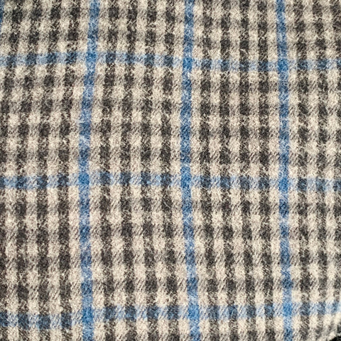 BAND OF OUTSIDERS Size M Grey Blue Plaid Cotton One Pocket Long Sleeve Shirt