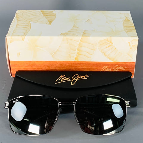 MAUI JIM Cove Park Black Acetate Metal Polarized Sunglasses