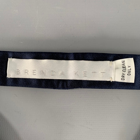 BRENDA KETT Navy Silk Bow Tie