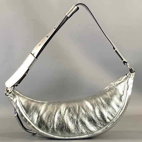 PROENZA SCHOULER Silver Metallic Leather Sling Bag