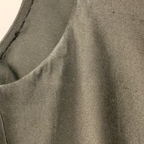 RACHEL GILBERT Size 12 Black Silk Cotton Rhinestone Collar Long Evening Gown