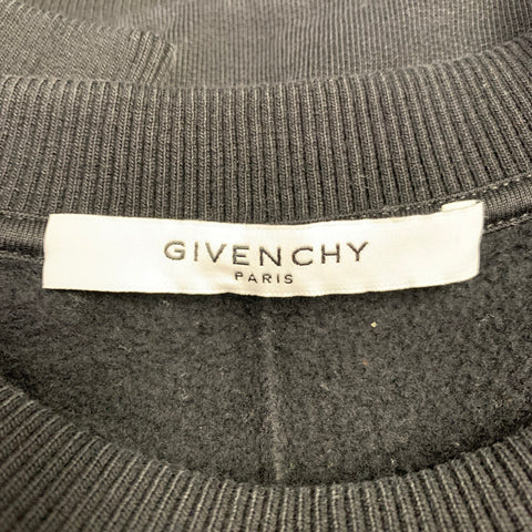 GIVENCHY Size XS Jesus Illusion Black White Graphic Cotton Long Sleeve Sweatshirt