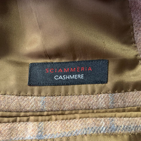 ISAIA Size 46 Brown Blue Grey Plaid Cashmere Notch Lapel Sport Coat