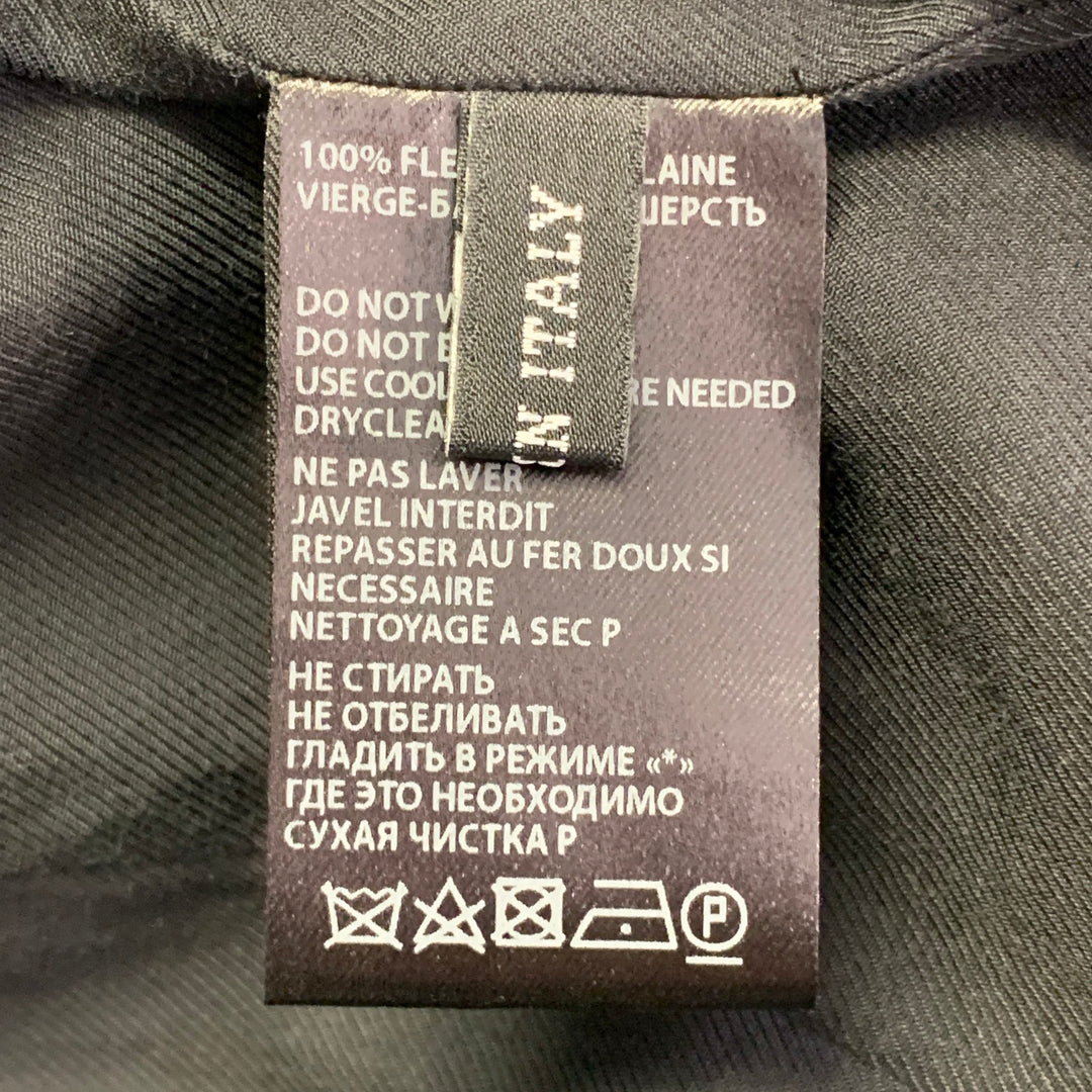 ANN DEMEULEMEESTER Size M Black Wool Shawl Collar Coat