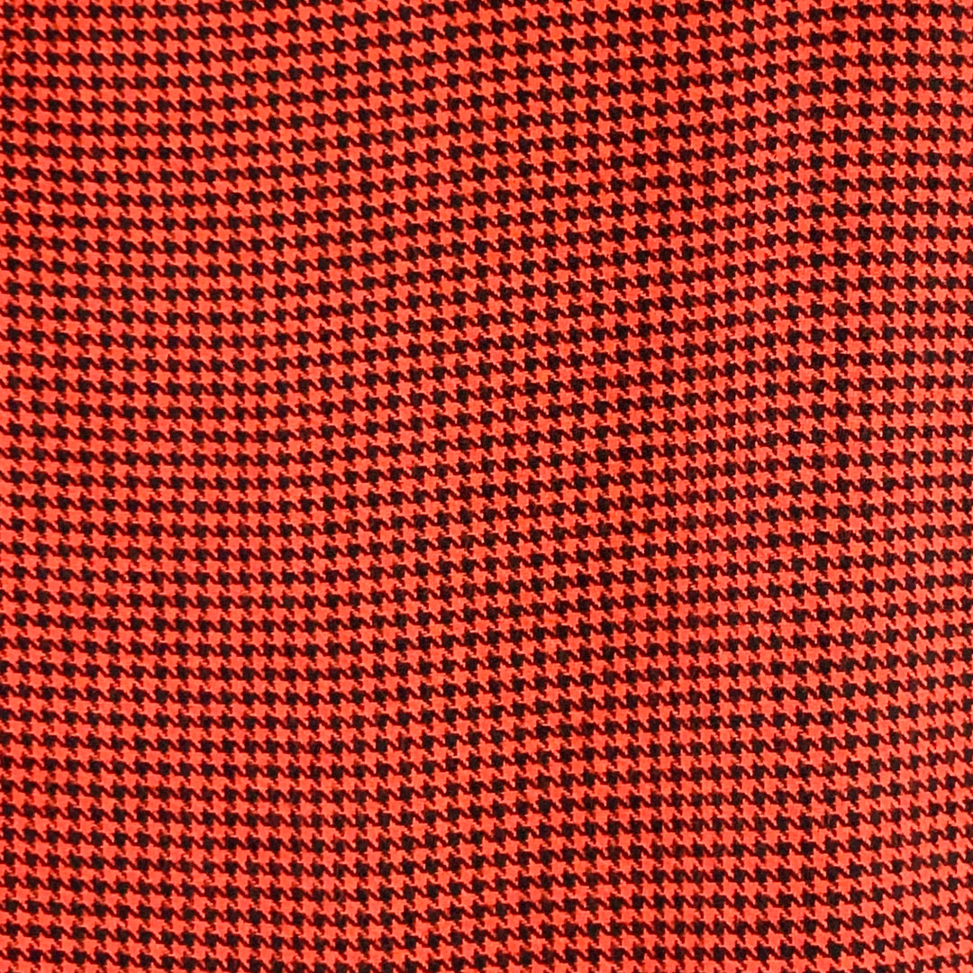 ADAM KIMMEL Size M Red Black Houndstooth Cotton Straight Zip Fly Dress Pants