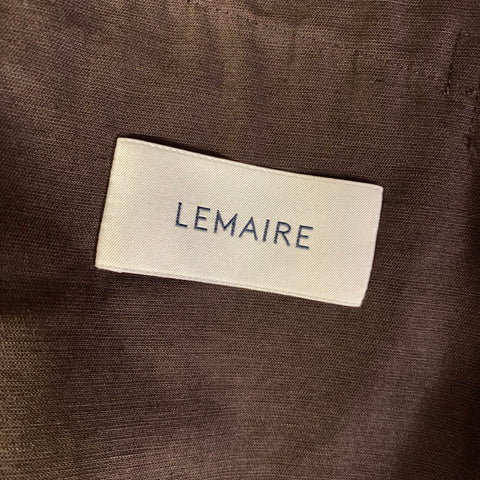 LEMAIRE Size 42 Brown Cotton Linen Cropped Jacket