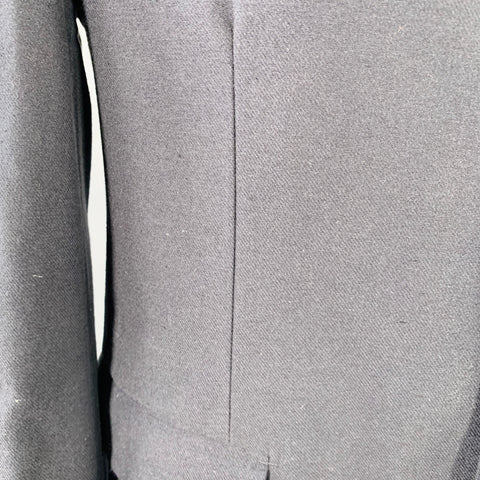 SALVATORE FERRAGAMO Size 42 Navy Twill Virgin Wool Cotton Sport Coat