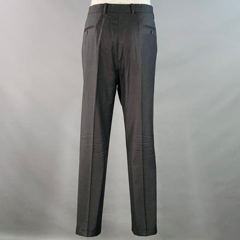 BROOKS BROTHERS Size 41 Regular Grey Charcoal Wool Regent Fit Notch Lapel Suit
