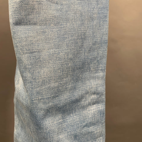 TODD SNYDER Size 36 Blue Light Blue Washed Cotton Straight Relaxed Jeans