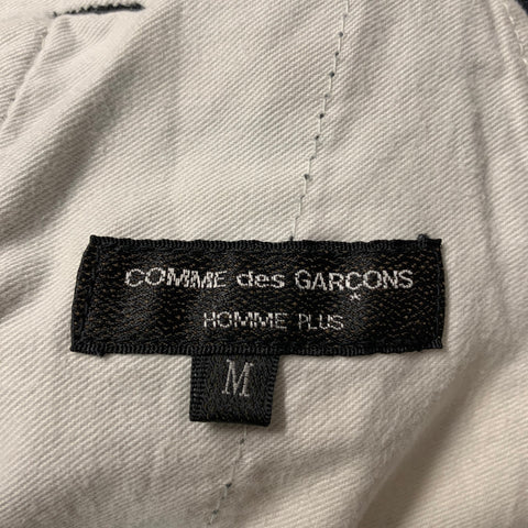 COMME des GARCONS HOMME PLUS Size M Black White Polyester Shorts