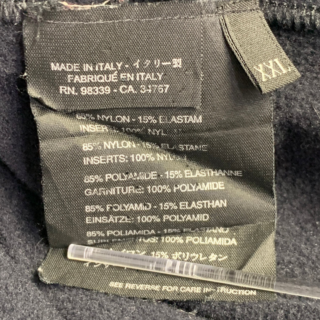 PRADA Size XXL Navy Nylon Blend One Pocket 1/4 Zip Pullover