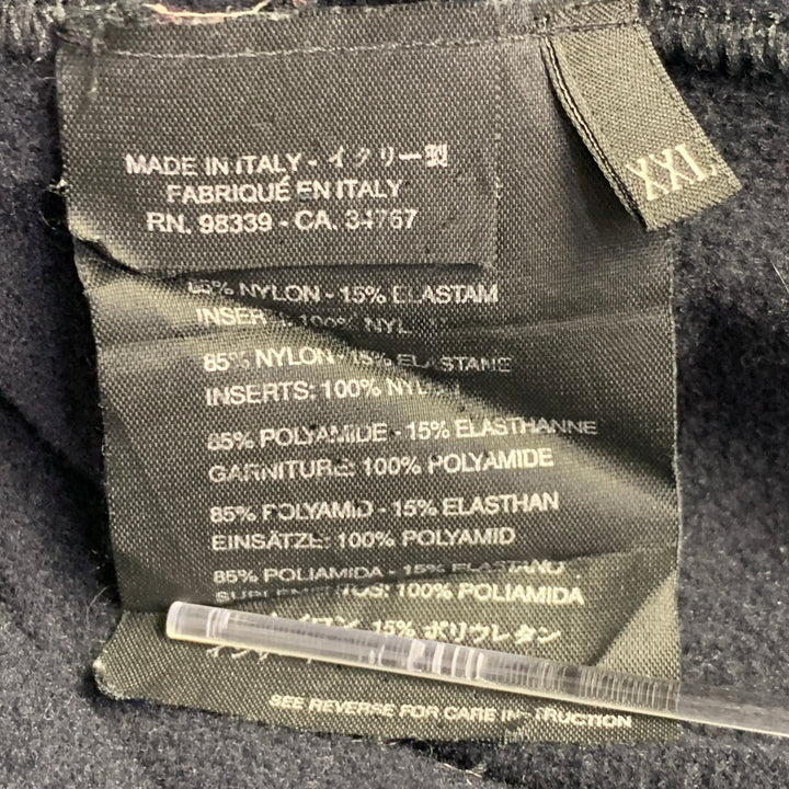 PRADA Size XXL Navy Nylon Blend One Pocket 1/4 Zip Pullover