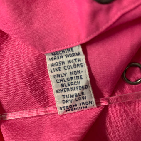 RALPH LAUREN Size M Pink Cotton Western Long Sleeve Shirt