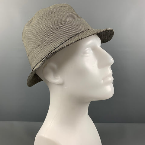 AIGLE Size S Grey Houndstooth GORE-TEX Fedora Hat