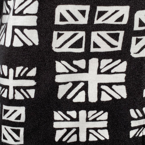 COMME des GARCONS Size XL Black White Flag Cotton Hooded Sweatshirt