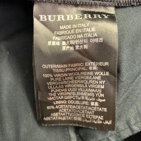 BURBERRY PRORSUM Size 32 Grey Charcoal Ribbed Wool Zip Dress Pants