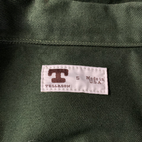 TELLASON Size S Green Hunter Green Cotton Cargo Jacket