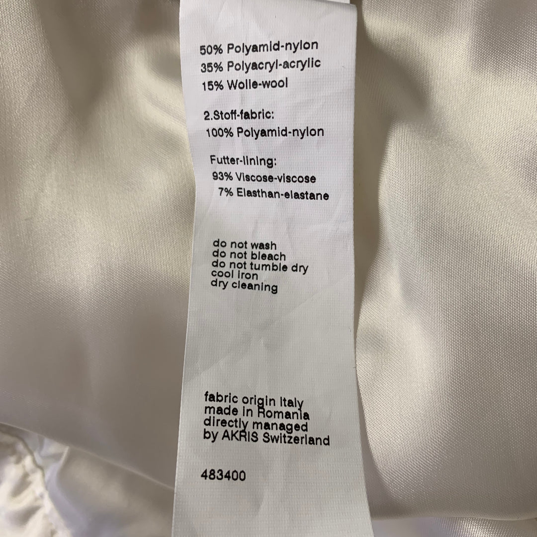 AKRIS Size 12 Cream Ivory Polyamid Wool Blend Lace Maxi Skirt