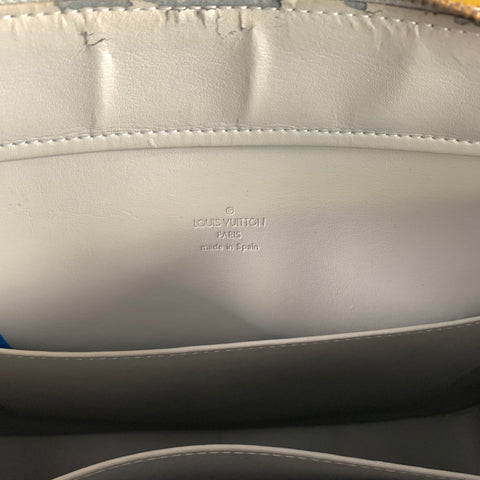 LOUIS VUITTON Yellow Tan LM0051 Monogram Tote Handbag