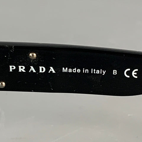 PRADA Black Acetate Square Sunglasses