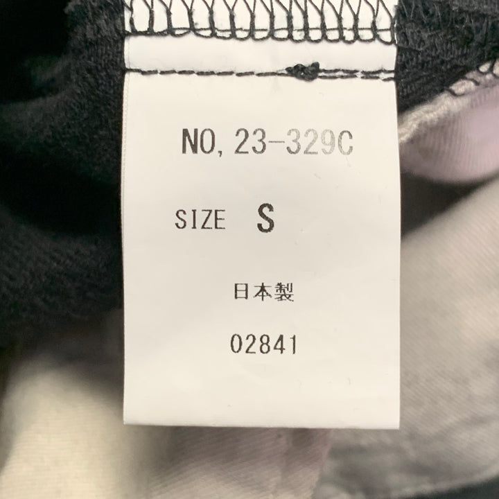 QUADRO Size S Black Cotton Twill Elastic Waistband Tapered Jeans