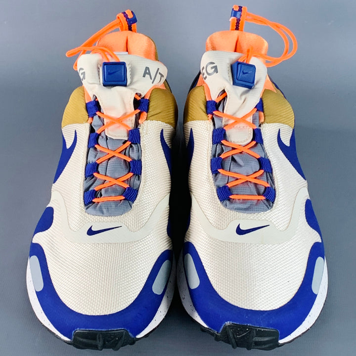 NIKE AIR Size 8 Pegasus All Terrain White Blue Color Block Nylon Sneakers