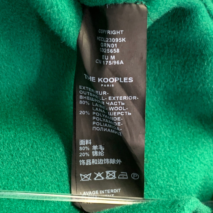 THE KOOPLES Size M Green Wool Blend One Pocket Oversized Shirt Jacket