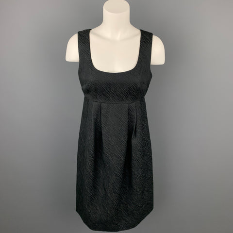 MICHAEL KORS Size 4 Black Woven Polyester Blend Empire Waist Dress