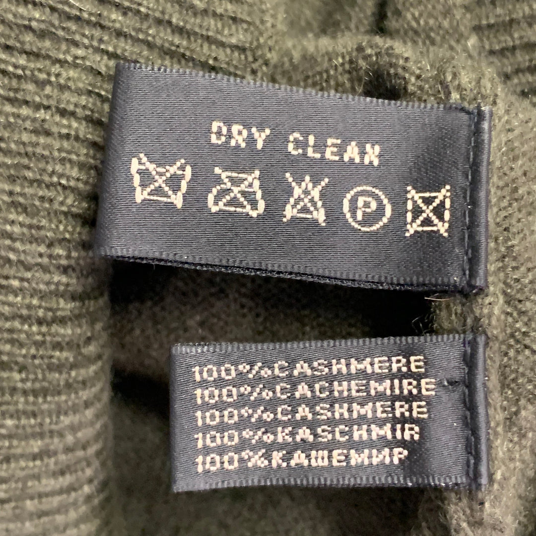 RALPH LAUREN Size S Olive Green Cashmere Sleeveless Turtleneck Casual Top