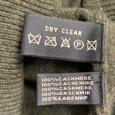 RALPH LAUREN Size S Olive Green Cashmere Sleeveless Turtleneck Casual Top