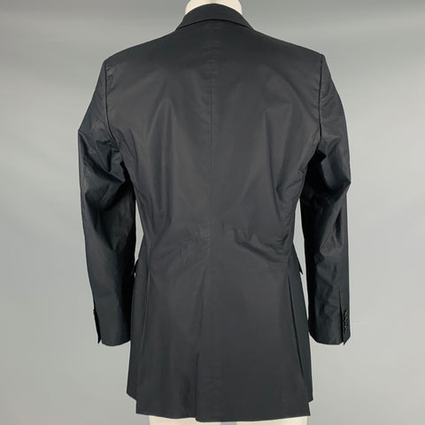 BURBERRY PRORSUM Talla 40 Abrigo deportivo de algodón revestido negro