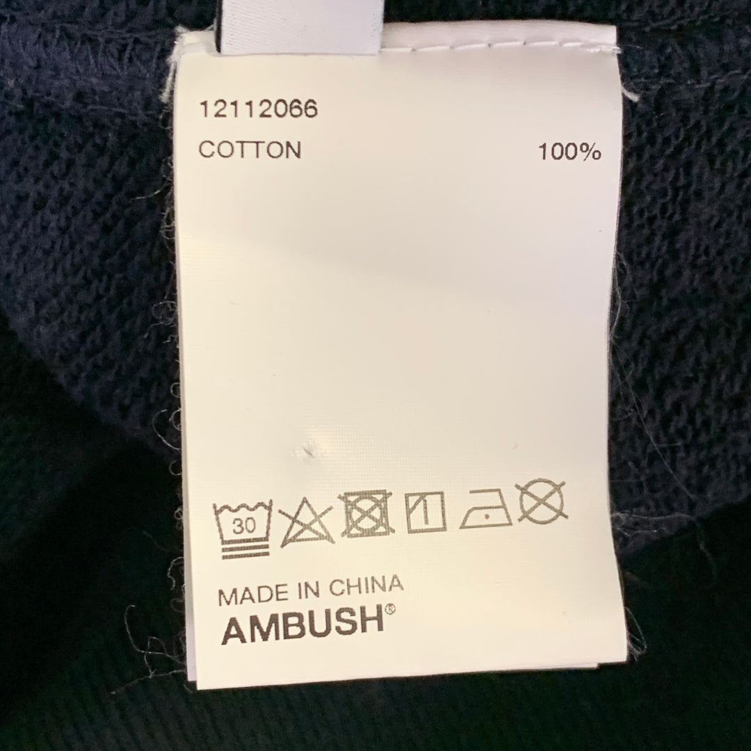 AMBUSH Size M Purple Black Ombre Cotton Logo Patch Sweatshirt