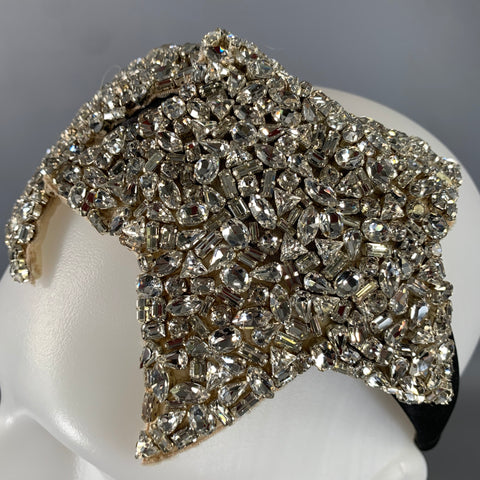 DOLCE & GABBANA Black Silver Rhinestones Tiara